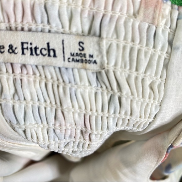 Abercrombie & Fitch Pink and Cream Printed Halter Midi Dress with Slit Size S - Picture 8 of 14